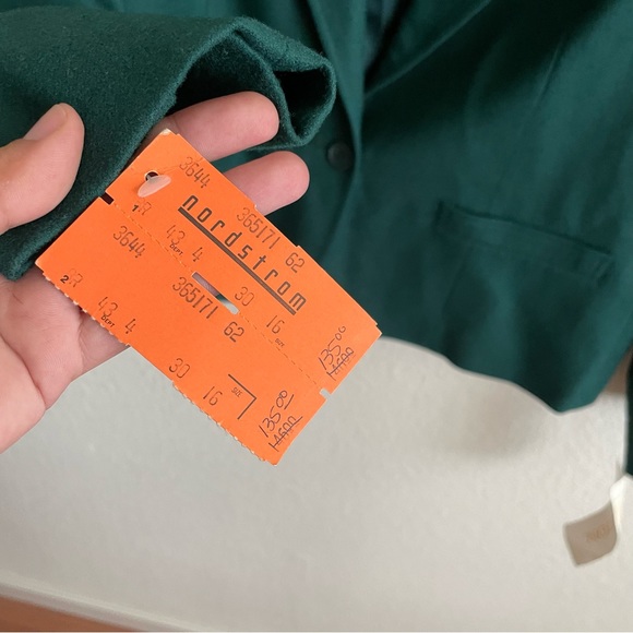 NWT Vintage Pendleton Women’s Blazer Coat 100% Virgin Wool Forest Green Size 16 - Picture 10 of 11